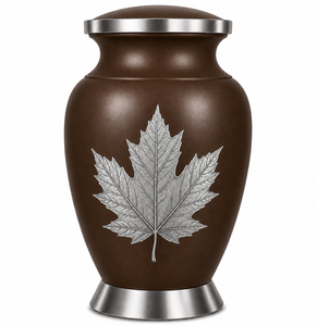 Urna de Metal con Imagen de Flor Blanca para Cenizas, Urna Funeraria para Adultos, Estilo Americano/Europeo - Product Image 2