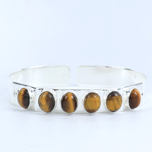 Wholesale Handmade 925 Sterling Silver Plated Natural Rose Quartz Gemstone Two <b>Stone</b> Teardrop Bypass Bangle <b>Bracelet</b> Elegant - Product Image 3