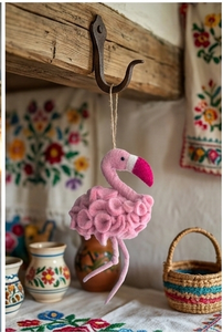 ของเล่นเด็กนกฟลามิงโกทำจากผ้าสักหลาด ขายส่ง จำนวนมาก รับทำโลโก้ตามสั่ง ของเล่นเสริมพัฒนาการสำหรับเด็กอายุ 5-7 ปี พร้อมขายปลีก - Product Image 3