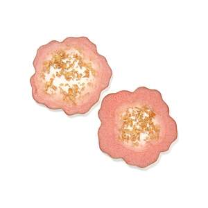 Posavasos de Resina con Forma de Flor, Posavasos de Epoxi con Hojuelas Doradas, Hechos a Mano, Resistentes al Calor y al Agua, para el Hogar, la Oficina y como Regalo - Product Image 4