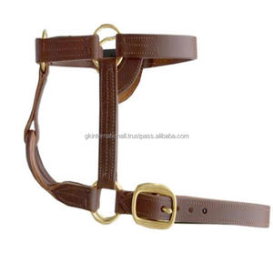 Cabestro de Cuero Genuino para Caballo, Equipo Ecuestre, Triple Costura Personalizada, Doble Ajuste, Color Marrón, en Tallas Completa y Cob - Product Image 5