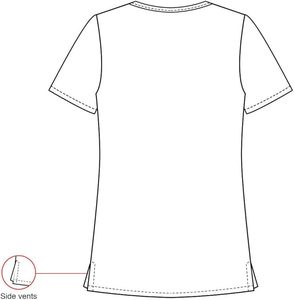 Women’s Snap Front <b>Scrub</b> <b>Top</b>, 3 Pockets V-Neck Medical Uniform Shirt, Short Sleeve - Product Image 6