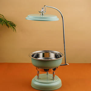 Chauffe-plat moderne avec support de couvercle chromé arqué, élégant réchaud pour la restauration et la décoration d'événements hôteliers au Moyen-Orient - Product Image 3