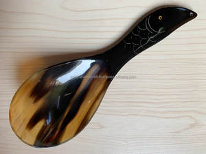 ช้อนตักปลารูปเขาควายสไตล์ฮวงจุ้ยทำด้วยมือช้อนผสมของใช้ในครัวธีมสัตว์ธรรมชาติ - Product Image 3