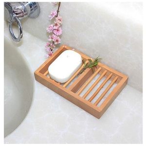 ECO Friendly Wooden Soap Dish Holder Tray Wood Bar Soap Saver Self Draining Soap and Customized Logo - Product Image 3