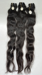 Extensions de cheveux indiens Remy ondulés naturels, double trame, tissage machine, pré-collées, pour toutes les couleurs - Product Image 3