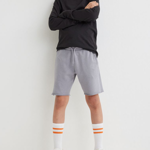 Shorts Bermuda en Coton pour Homme, Taille Mi-Haute, Cordon de Serrage, Couleur Unie, Décontracté, Respirant, Tricoté - Product Image 2