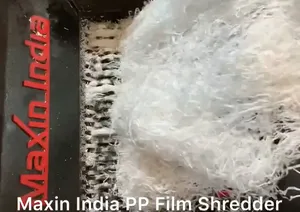 Dernier modèle de broyeur de film LDPE à double arbre semi-automatique, capacité 5000 kg/h, machines de broyage de plastique - Product Image 3