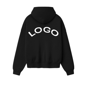 Nouveau Sweat à Capuche Homme Tendance Demi-Zip Coupe Décontractée en Mélange de Coton Molletonné, Fabricant OEM Personnalisé - Product Image 2