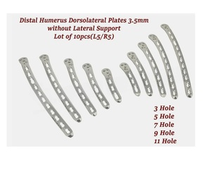 Plaques dorsolatérales du humérus distal 3,5 mm lot de 10 pièces vétérinaire - Product Image 1