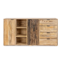 Buffet de salle à manger moderne de luxe en bois massif, motif diamant 3D, durable, pliable, pieds coniques de style mi-siècle, pour bar à domicile et salon 5+