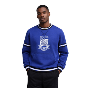 Sudadera de Cuello Redondo con Cresta Azul de Phi Beta Sigma, Ropa de Fraternidad Griega con Diseño Clásico de Chenille, Comodidad y Estilo - Product Image 1