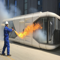 Petite maison moderne de luxe sur roues cadre de remorque en acier préfabriqué maison mobile pour utilisation en entrepôt