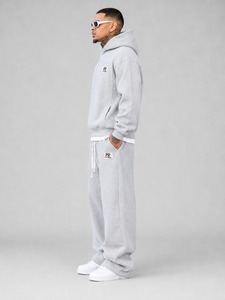 Survêtement respirant mi-lourd en molleton 100 % coton, délavé effet soleil, coupe oversize, streetwear hiver, avec logo brodé personnalisé - Product Image 4