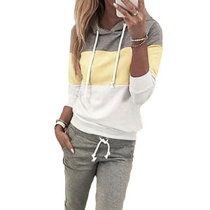 Conjunto Deportivo de Invierno para Mujer, Estilo Vintage a Cuadros, con Botones, Transpirable, Ecológico, 3 Colores, 2 Piezas, Conjunto Largo - Product Image 1