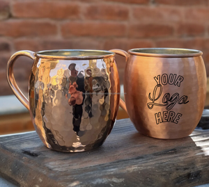 Moscow Mule Copper Mug Juego de regalo de cerveza de martillo personalizado de India - Product Image 1