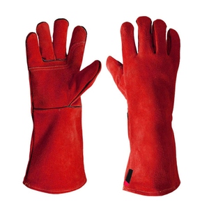 Gants de soudage en cuir de vachette pleine fleur haute performance, renforcés, résistants à l'abrasion, protection des mains et des bras pour la cuisson au barbecue - Product Image 4
