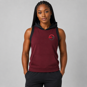 Latest Arrival Women <b>Sleeveless</b> <b>Hoodie</b> Custom Logo Soft Cotton Fleece Breathable Comfortable Casual Streetwear <b>Hoodie</b> Wholesale - Product Image 1
