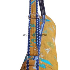 100% Cotton Yoga Gym <b>Bag</b> Adjustable Strap Soft Handle Zipper Closure-Multi-Functional Outdoor Sports Travel <b>Bag</b> - Product Image 3