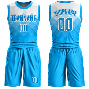 Ensemble d'uniformes de basketball personnalisés pour hommes et femmes, maillot et short sublimés, respirants, séchage rapide, tenue d'équipe entièrement personnalisable - Product Image 5
