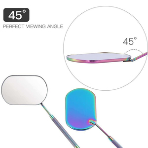 Custom Logo Multicolor Lash <b>Mirror</b> Eyelash Extensions Stainless Steel Wall Mounted Gold-Plated Inspection Tools Salon Supply - Product Image 3