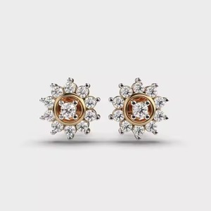 Indian Manufactured Luxury Moissanite Diamond <b>Earrings</b> for Women Certified Brilliant Round Cut Sustainable Fine Available - Product Image 1