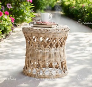 Eco-Friendly Bamboo Traditional <b>Antique</b> <b>Stool</b> & Ottoman Multi-Purpose Living Room Furniture - Product Image 5