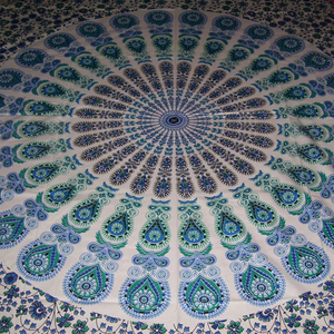 Tapisserie murale imprimée lavable UMRAV DESIGN, motif Mandala Indien, Éléphant, Hippie, Bohème, Géométrique, pour la maison et le dortoir, personnalisable - Product Image 1