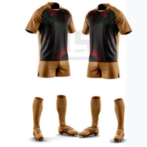Shorts de rugby imprimés pour équipes, légers, coupe-vent, écologiques, en tissu à col en V, pour entraînements et tournois - Product Image 5