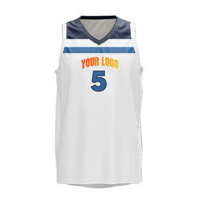 Custom Sublimated Basketball Jersey <b>Blue</b> Yellow Striped <b>Mesh</b> Tank <b>Top</b> Unisex Adult Breathable Crew Neck Sleeveless OEM Service - Product Image 6