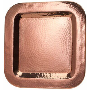 Bandeja de cobre puro martillada a mano, estilo Art Nouveau vintage, bandeja de cobre repujada, bandeja decorativa de metal para decoración del hogar, para mesa. - Product Image 6