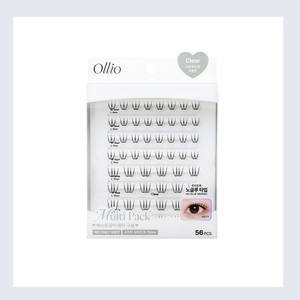 Faux cils magnétiques Ollio sans colle, lot multiple, transparents, fabriqués en Corée, extensions de cils pré-faits en éventail - Product Image 2