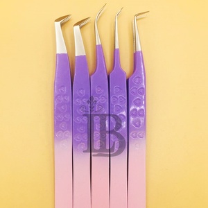 Pince à épiler de haute qualité pour extensions de cils, pince à épiler pour cils de vison, pince à épiler professionnelle pour cils, acier inoxydable, logo offert, durable - Product Image 1