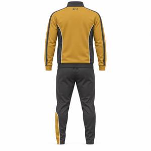Survêtement sportif pour homme, fermeture éclair intégrale, couleurs contrastées, polyester et coton, avec poches latérales, pour l'automne - Product Image 6