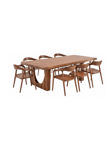 Fauteuil en bois de style mid-century moderne avec dossier incurvé et pieds élégants pour salle à manger, usage domestique, design stable - Product Image 1