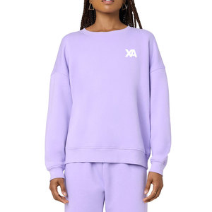 Sweat-shirt oversize en coton mélangé, coupe décontractée élégante, manches longues, style décontracté, mode streetwear, vêtement pull pour l'extérieur - Product Image 1