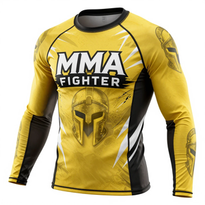 Camiseta de Manga Larga para Hombre con Protección UPF50+ y Estampado por Sublimación, Camiseta de Rashguard para MMA, BJJ, OEM, Camiseta de Rashguard de Manga Larga para Hombre - Product Image 3