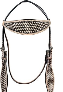 Cabezada Western de Alta Calidad con Riendas de Cuero DD, Decoración Duradera de Metal de Latón y Plata Tallado a Mano para Productos Ecuestres - Product Image 2