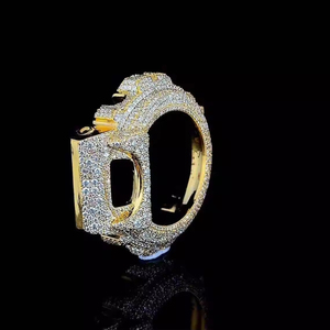 Cadran de montre octogonal personnalisé Hip Hop Iced Out en acier inoxydable avec cadre de protection en cristal pour montres de luxe pour hommes - Product Image 5