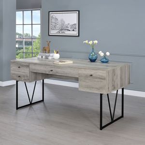 Escritorio para computadora con 4 cajones Sonoma Grey Driftwood - Product Image 1