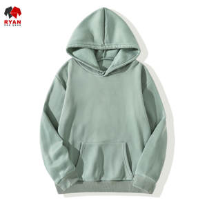 Sweat-shirts à capuche unis pour hommes Ryan Pro Gear avec logo personnalisé, style pull-over, 100 % coton molletonné respirant, design ODM/OEM pour l'hiver - Product Image 2
