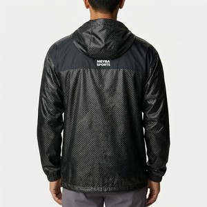 Chaqueta Cortavientos con Capucha Estilo Carbono para Hombre, Ligera, con Cierre Completo, Impermeable, para Uso Diario, Moda Urbana - Product Image 5