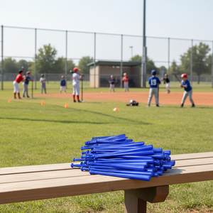WARPRO INDUSTRY Juego de Bate de Béisbol de Plástico con Diseño de Espirales Blancas y Negras, 28 Pulgadas, 2.3 de Grosor, Ligero, de 1 Pieza, 4 Pelotas para Niños Principiantes - Product Image 6