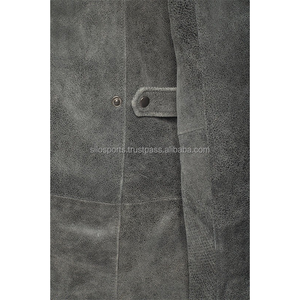 2025 Collection hiver manteau en cuir de vachette gris Original pour les femmes en gros de haute qualité à bas quantité minimale de commande manteaux de mode chauffants OEM - Product Image 4