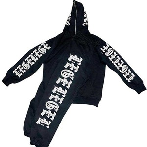 ชุดเซ็ตแทรคสูทแบบสวมหัวมีฮู้ด ระบายอากาศได้ดี พิมพ์ลายดิจิทัล ปักลายดีไซน์เนอร์ ผ้าฝ้าย 100% สำหรับฤดูหนาว สไตล์ลำลอง - Product Image 2