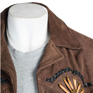<b>Men's</b> Premium <b>Suede</b> Leather Fringe <b>Jacket</b> Genuine Leather Winter Wear Plain Dyed Style Custom Sizing Private Label Wholesale - Product Image 6