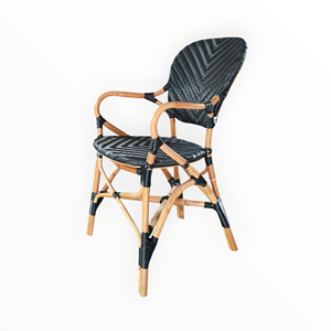 Silla Bistro Más Popular para Cafetería, Restaurante, Espacios Públicos Residenciales - Mimbre Sintético Natural con Garantía de Tejido de 3 Años - Product Image 2