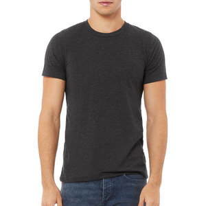 Camisetas de Hombre Transpirables de Secado Rápido con Logotipo Frontal, 100% Algodón, Color Gris Oscuro Jaspeado, OEM, Moda Verano Casual - Product Image 4