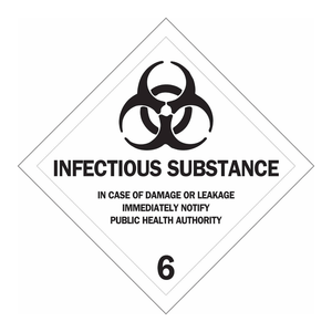 Panneau de signalisation Brady haute visibilité pour risques biologiques, étiquette PVC 4x4 pouces pour zones de sécurité en laboratoire - Product Image 2