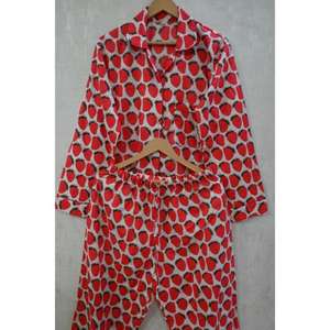 Conjunto de Pijama de Algodón con Estampado Floral Boho, Ropa de Dormir y para Estar en Casa - Product Image 4